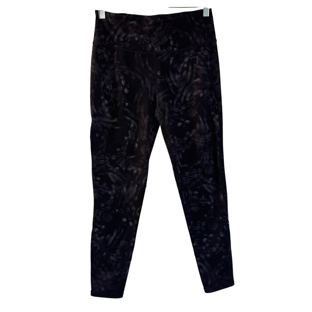 Sweaty Betty Power leggings sz small black & grey brush stroke print - Picture 2 of 6